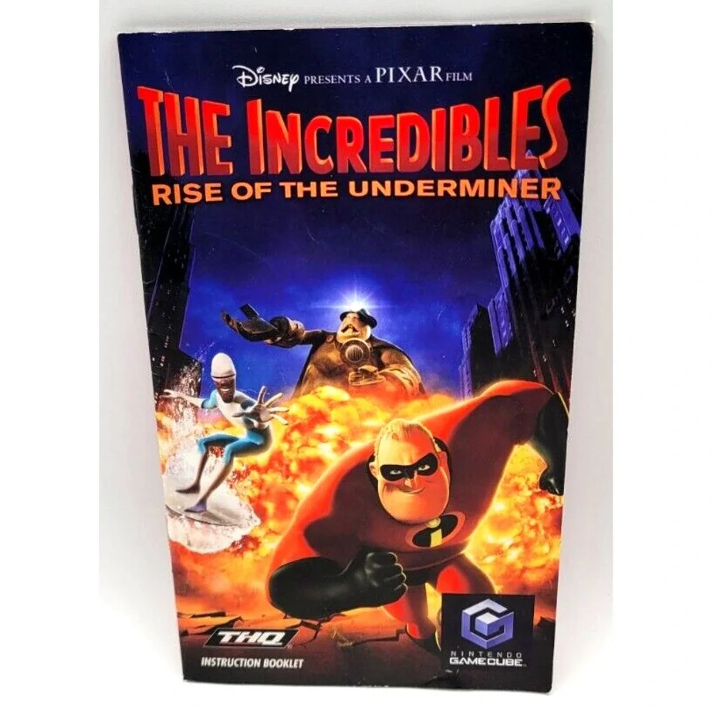 THE‎ INCREDIBLES: RISE OF THE UNDERMINER GAME MANUAL ONLY NINTENDO GAMECUBE